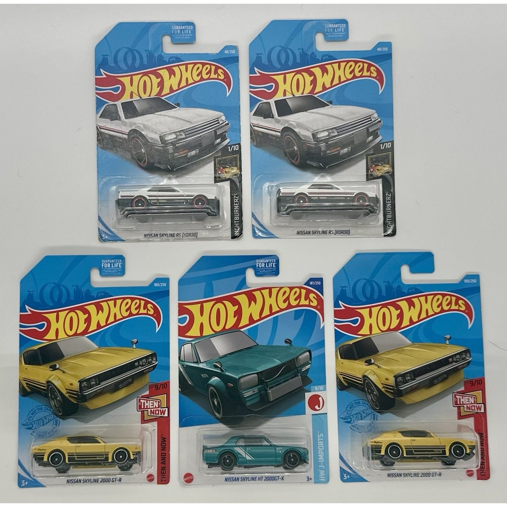Hot Wheels Nissan Skyline Lot of 5 KDR30 2000 GT-R 2000GT-X JDM NEW